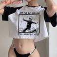 thumbnail image 2 of Camiseta corta de Anime japonés de Manga, camiseta de Jujutsu Kaisen, camisetas Gojo Satoru, camisetas recortadas de Yuji Itadori, camiseta gótica, 2 of 4