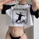 thumbnail image 2 of Camiseta corta de Anime japonés de Manga, camiseta de Jujutsu Kaisen, camisetas Gojo Satoru, camisetas recortadas de Yuji Itadori, camiseta gótica, 2 of 5