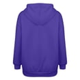 thumbnail image 5 of Women's Quarter Zip Hoodie, Soft Pullover Sweatshirt with Adjustable Hood, Long Sleeve Casual Streetwear for Everyday, Solid Color Comfortable Hooded Top for Women, Trendy Zip Up Design Purple, 5 of 7