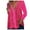 Hot Pink, variant on XDZJLR Womens Fall Shirts V Neck Sequin Solid Color Fold Navel Casual Blouse Tops Pink S