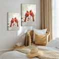 thumbnail image 2 of WFSposter Red Cardinal Canvas Wall Art Cardinal Bird Standing on a Branch Picture Prints Winter Animal Painting Christmas Wall Decor Artwork Framed Grey,12x18", 2 of 7