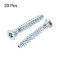 thumbnail image 2 of Uxcell Furniture Confirmat Screw 6.3x45mm Hex Socket Wood Screws Zinc Plated 20pcs, 2 of 5