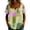 Yellow, variant on Enjoytime Womens Casual Tops Floral Print Button Down Square Neck Short Sleeve Blouse Summer Plus Size Work Shirts