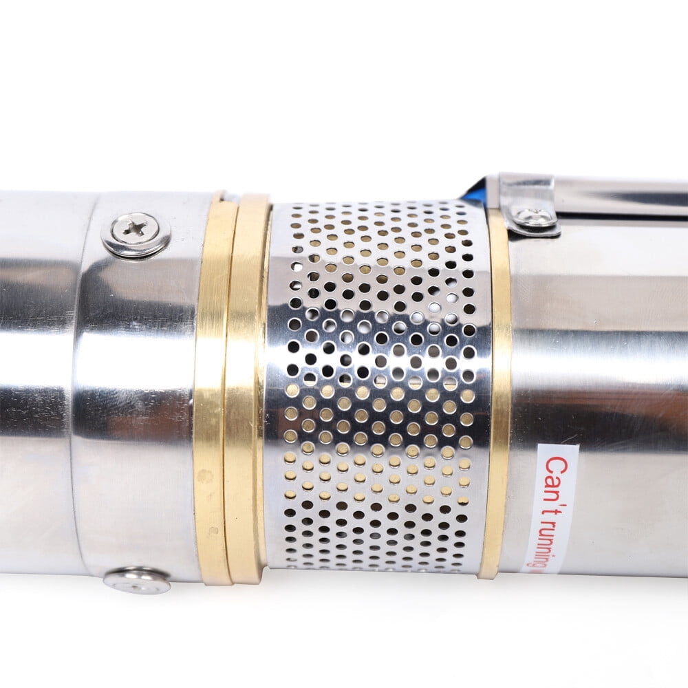 3" DC Stainless Steel Solar Water Pump Submersible Deep Bore Well Pump 48V 400W +MPPT Controller 3000L/792.5Gal/H 2.95*24.21in for Water Tanks, Reservoirs, Village or Household Water Supply