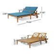 thumbnail image 5 of Samantha Double Chaise Lounge for Yard and Patio Acacia Wood Frame, 5 of 5