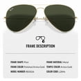 thumbnail image 3 of Ray-Ban RB3026 AVIATOR LARGE METAL II Pilot Shaped Non-Polarized Sunglasses for Men & Women - Includes Official RAYBAN Eyewear Kit - Ideal Formal & Casual Wear Sunglasses - G-15 Green Lens, 3 of 7