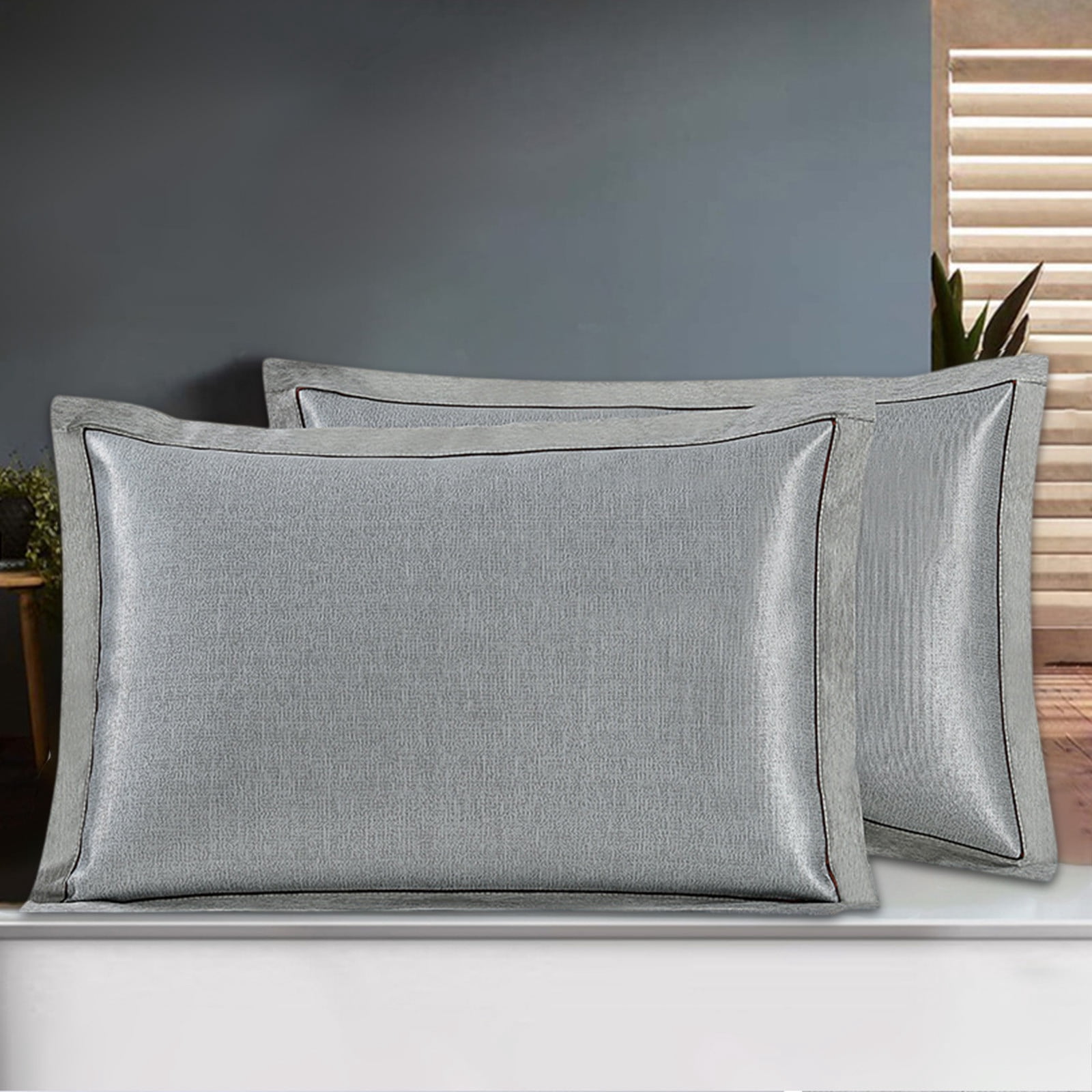 Specollect Clearance 5Pcs Ice Silk Pillowcase for Summer - Queen Size Cooling Pillow Cover, Breathable & Moisture-Wicking for Hot Sleepers - Machine Washable, Ultra Soft & Fade Resistant