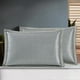 thumbnail image 4 of Funda de almohada de seda hielo tamaño Queen | Funda de almohada de verano lavable y transpirable fresca | Tejido 600D suave y duradero | Gris Gris Oscuro Rosa | 74x48cm | Paquete individual | Para, 4 of 6