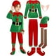 thumbnail image 2 of Conjunto de 4 piezas de elfo navideño para niño pequeño, de terciopelo polar, de manga larga, disfraz de ayudante de Papá Noel para Navidad, juego de rol para fiesta de cumpleaños de Navidad, 2 of 6