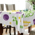 thumbnail image 3 of Coolnut Mardi Gras Rectangle Tablecloth Spill-Proof Polyester Table Cloth Table Cover for Kitchen Dining Picnic Holiday Party Decoration,54"x54", 3 of 7