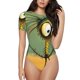 thumbnail image 1 of Fotbe Quirky Cartoon 123 Body de Mujer con Cuello Redondo y Mangas Cortas, Sin Mangas Ajustado, Suave, Cómodo y Básico-Large, 1 of 7