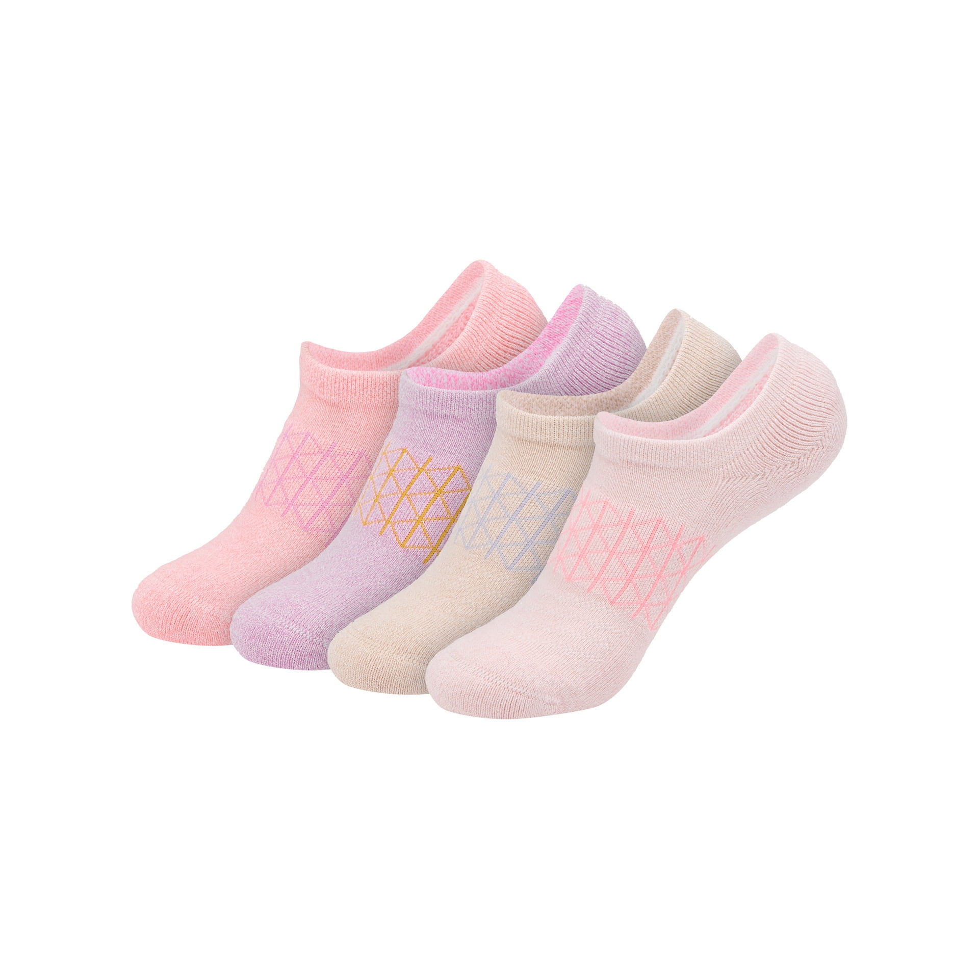 Hanes Women's Absolute Comfort Super No-Show Socks, 4-Pack, Size 5-9