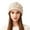 Beige, variant on Korean Style Knitted Beanie, Autumn Winter Warm Slouchy Hat with Rainbow Bean Design, Large Head Circumference Pullover Cap, Face Slimming Oversized Acrylic Stocking Hat for Women and Men - Beige