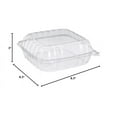 thumbnail image 7 of C90PST1 ClearSeal Plastic Hinged Containers, Clear, 8.2 x 8.3 x 3 Inches, Case of 250, 7 of 7