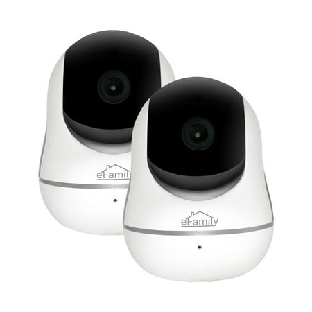 [2-Pack] eFamily | 1080p Wireless IP Dome Camera System for Home Security | Night Vision, Live View, Motion Detection & Alarm | Baby & Pet Monitor | Mobile App Control (16GB Memory Card (Best Thermal Vision App)