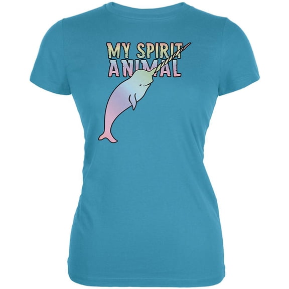 My Spirit Animal Narwhal Unicorn Of The Sea Pastel Juniors Soft T Shirt
