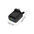 thumbnail image 3 of USB Charger 20W Dual USB Fast Charging Adapter, Smart Safety Protection Overcurrent Overvoltage Short Circuit, Compact Wall Plug for Phone Tablet Headphones Home Office Travel, 3 of 6