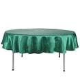 thumbnail image 5 of BalsaCircle 90" Hunter Green Round Satin Tablecloth Table Covers Reception Table Linens, 5 of 8