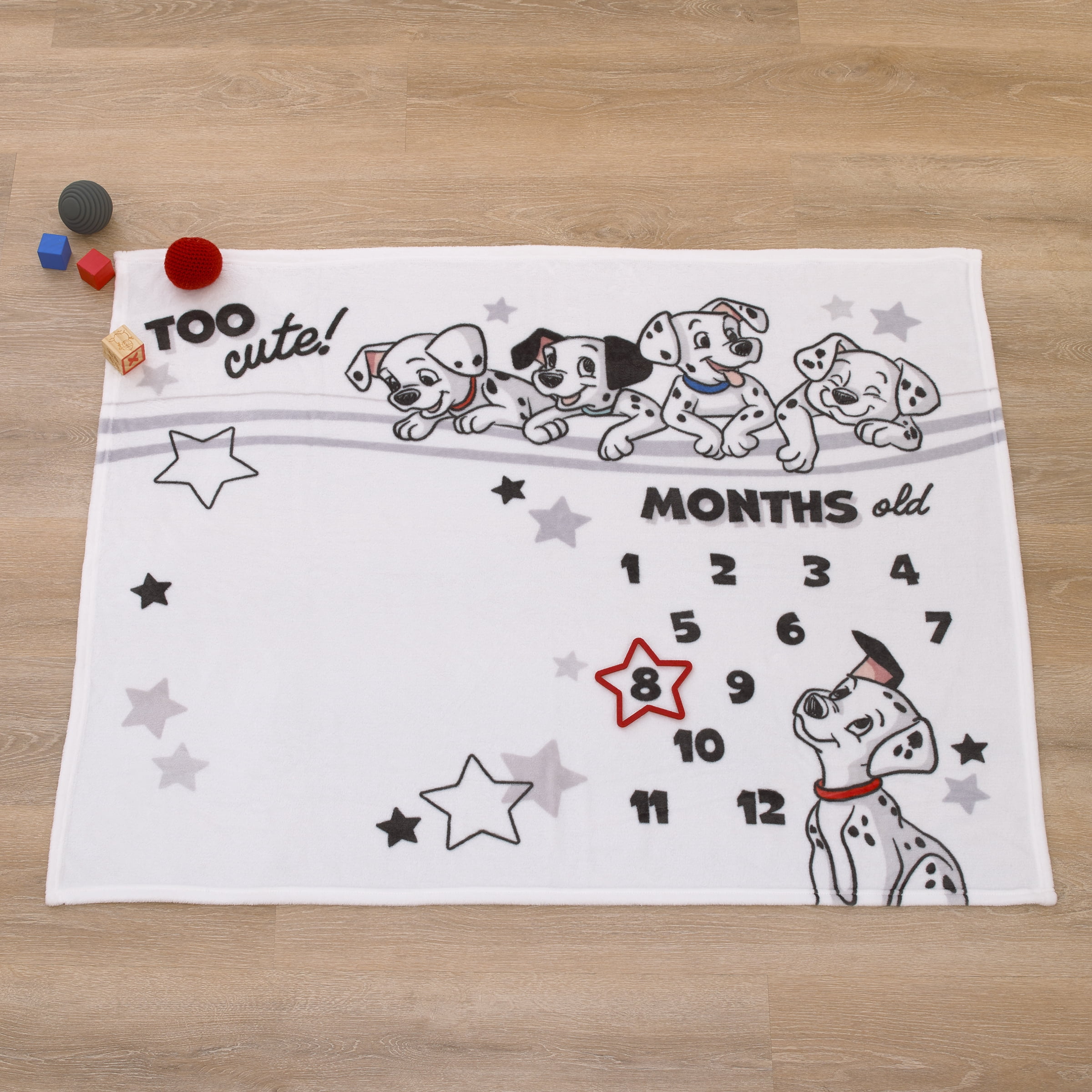 Disney 101 Dalmatians Photo Op Milestone Baby Blanket