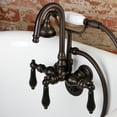 thumbnail image 3 of Kingston Brass AE7T2PKL Duchess Wall Mount Clawfoot Tub Faucet, 4-9/16", Polished Brass, 3 of 4