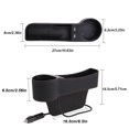 thumbnail image 5 of XUKEY 2PCS Car Seat Gap Organizer Rechargeable Dual USB  Leather Storage Box  Cup Holder, 5 of 11
