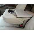 thumbnail image 5 of F58 2002-2010 Ford F250-F550 Super Duty Front 40/20/40 Split Bench Seat with Molded Headrests and Opening Console in Beige and Tan Leatherette Two Tone, 5 of 5