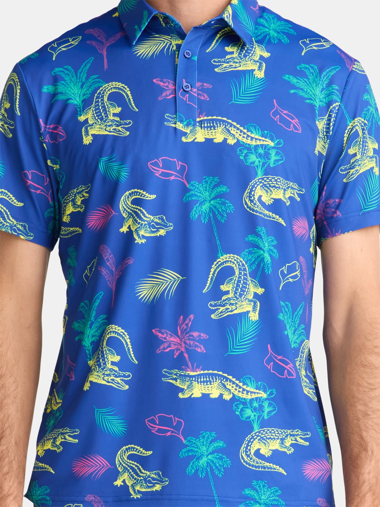 Birdie Bound Men's & Big Men's Novelty Print Golf Polo, Sizes S-5XL