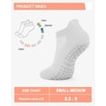 thumbnail image 6 of 6 Pairs Pilates Grip Socks for Women, Non-slip Yoga Athletic Socks for Barre Ballet Barefoot Workout Hospital, 6 of 7