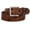 brown - style 960, variant on Snap On 1 1/2" Vintage Cowhide Full Grain Faux Cow Print Leather Casual Belt