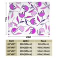 thumbnail image 4 of XMXY Fleece Throw Blanket for Couch, Purple Flower Lightweight Plush Fuzzy Cozy Soft Bed Blankets and Throws for Sofa, 40"x30" inches, 4 of 8