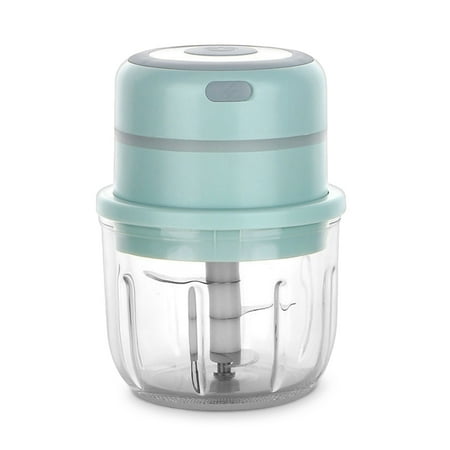 

Tureclos Mini 300ML Electric Garlic Chopper USB Charging Crusher Pepper Onion Meat Grinder Cordless Food Processor Household Supplies Green