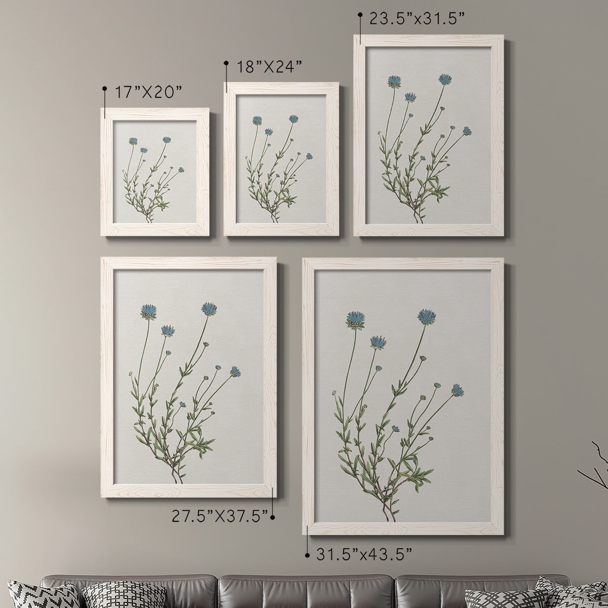 Blue Wispy I - Premium Framed Canvas 2 Piece Set - Ready to Hang