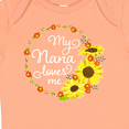 thumbnail image 4 of Inktastic My Nana Loves Me with Sunflower Wreath Boys or Girls Baby Bodysuit, 4 of 5