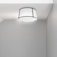 thumbnail image 3 of Dainolite TRA-3FH-BK-WH 3 Light Matte Black Flush Mount, 3 of 3