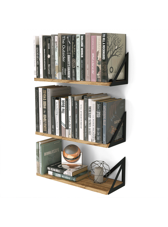 Wood Floating Shelves in Wall Shelves