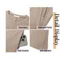 thumbnail image 5 of Fantaslook Womens Maxi Dress Round Neck Sleeveless Sundress Loose Split Wrinkle-Free Summer Long Dresses with Pockets, 5 of 8