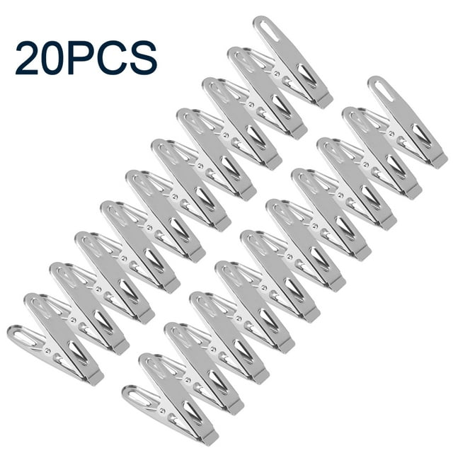 Haofy 20 Piezas Pinzas para Tender la Ropa de Acero Inoxidable Resistentes al Viento Ecomeon no