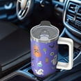 thumbnail image 5 of Halloween Tumbler, Gothic Skull Cup 30oz with Handle and Straw, Spooky Gift Travel Coffee Insulated Mug, 5 of 5