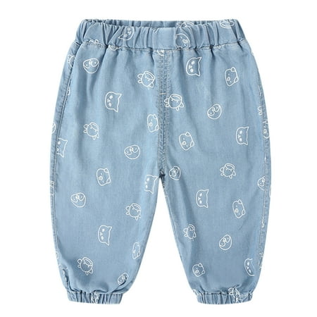 

Qufokar Toddler Boys Pants Baby Boy Sweat Pants Children Toddler Kids Baby Boys Girls Cute Cartoon Animals Print Jeans Pants Trousers Outfits Clothes
