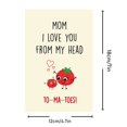 thumbnail image 3 of KUNPENG Mother Day Gifts, Birthday Card for Mom, Funny "I Love You From My Head To-Ma-Toes" Pun Mothers Day Card, Cute Tomato Illustration Greeting Card for Mommy, Cream, 3 of 5