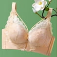 thumbnail image 4 of UoCefik Bras for Women Plus Size Lace Floral Underwear Full Coverage Bras Push Up Adjustable Strap Everyday Bra Soft Shaping T-Shirt Bra 2024 Beige 36C, 4 of 5