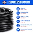 thumbnail image 2 of Sewer Jetter Kit for Pressure Washer 50FT, Jet Drain Cleaner Hose, Corner Rotating Button Nose Sewer Jetting Nozzle 1/4 In NPT, Sewer Jetting Nozzles Kit with Spanner Tape Pearl Corsage Pin, 5800PSI, 2 of 7