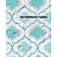 thumbnail image 5 of Pack of 2 Outdoor Pillow Covers, Teal Green Turquoise Moroccan Pattern Geometric Waterproof Square Throw Pillowcase Cushion Decorative Pillow Covers for Couch Patio Tent, 16x16 in, 5 of 6