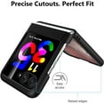 thumbnail image 6 of Case for Motorola Razr Plus 2023 (Razr+ 2023) with Cover Screen Protector, Genuine Leather Phone Case for Moto Razr+ 2023 - Red, 6 of 12