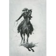 thumbnail image 2 of Remington, Frederic 11x14 White Modern Wood Framed Museum Art Print Titled - The Cow Puncher-Sketch, 2 of 4