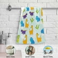 thumbnail image 6 of SKYSONIC Dinosaur Soft Hand Towels set of 2, Absorbent Bath Towel Decorative Fingertip Towels for Bathroom Gym Spa Hotel Beach Swimming Pool,14.4" x 28.3", 6 of 7
