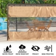 thumbnail image 4 of Domi Outdoor Living Heavy Duty Clear Panel Curtain, 18 oz Waterproof PVC Polyester Curtain, Tearproof, and Weather-Resistant Panel w/Eyelets for Patios,Gazebos,Pergolas (8'H x12'W, Gray), 4 of 8