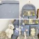 thumbnail image 5 of Mochila Kawaii UBIUO con lindos accesorios de alfiler, colgante de peluche, mochila escolar kawaii, linda mochila estética, 5 of 5