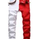 thumbnail image 1 of Jeans ajustados de corte recto para hombre Jeans de mezclilla elásticos lavados informales Los más vendidos, 1 of 4