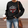 thumbnail image 2 of Sudaderas de Cuello Redondo de Navidad Para Mujer Suéter Estampado Teñido Anudado de Manga Larga Suelto Informal Top Odeerbi ODB191982, 2 of 5
